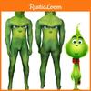 Праздничный зеленый монстр Гринч Рождественский костюм для косплея Zentai Боди Комбинезон
