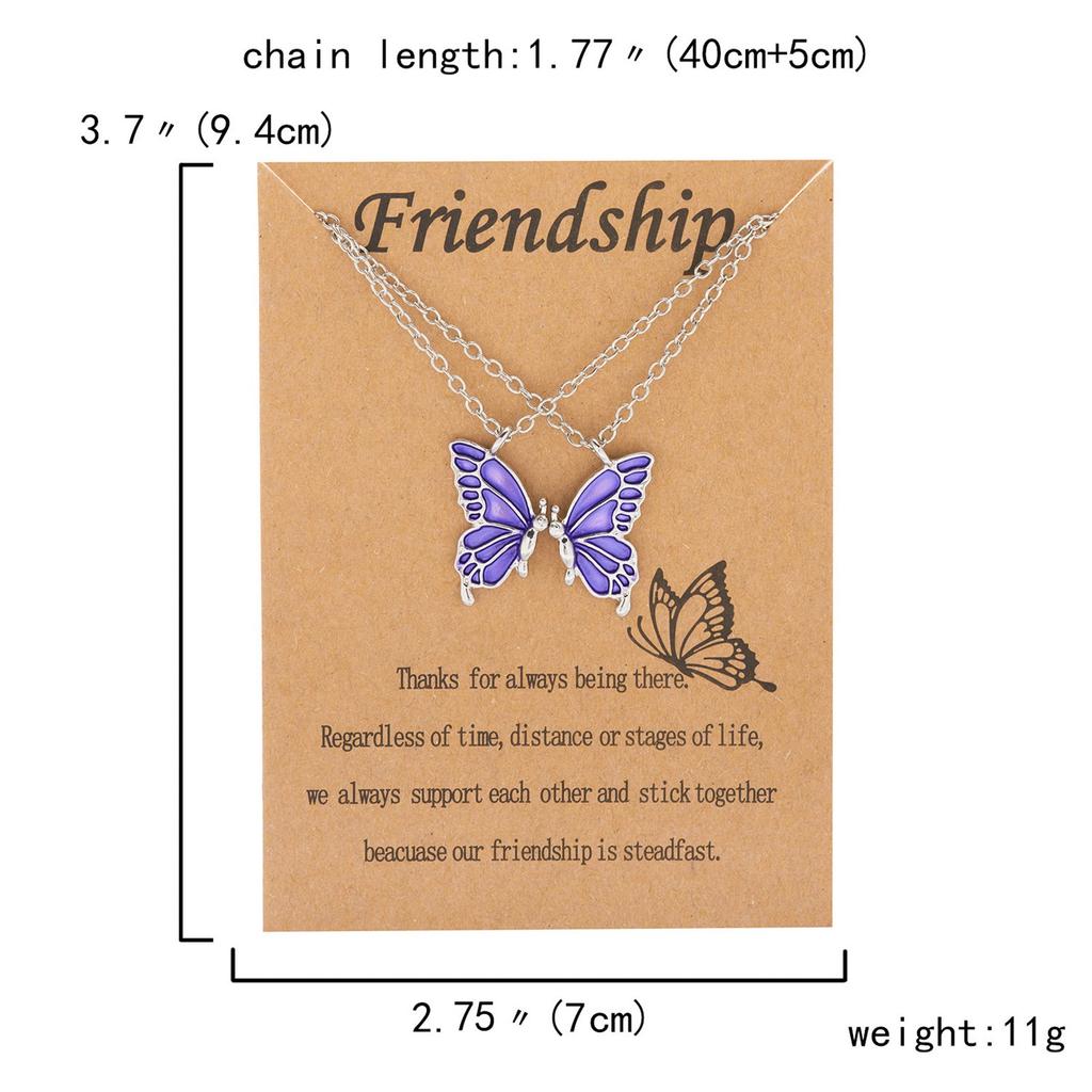 Ожерелье-бабочка женская цепочка на ключицу блестящий лучший друг подарок на день рождения ювелирный подарок