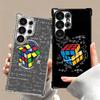 Rubik Cube Formula Spoofs Math Plating Phone Case For Samsung Galaxy S24 S25 FE S26 Edge S23 Ultra S22 S21 Plus S20 Anti-Fall Ai