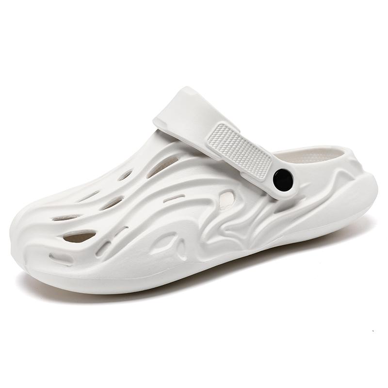 Мода 2024 года, новые мужские модные повседневные удобные нескользящие тапочки, пляжные сандалии, повседневная семейная мужская обувь для ванной