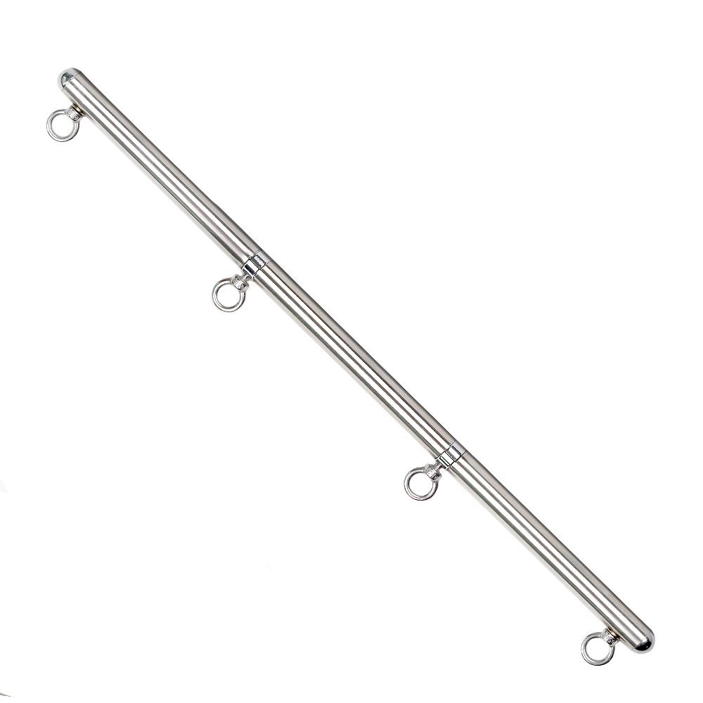 Adjustable Stainless Steel Spreader Bar With Leather Padded Handcuff Ankle Cuff Dog Collar Lockable Bdsm Sex Slave Restraint Set