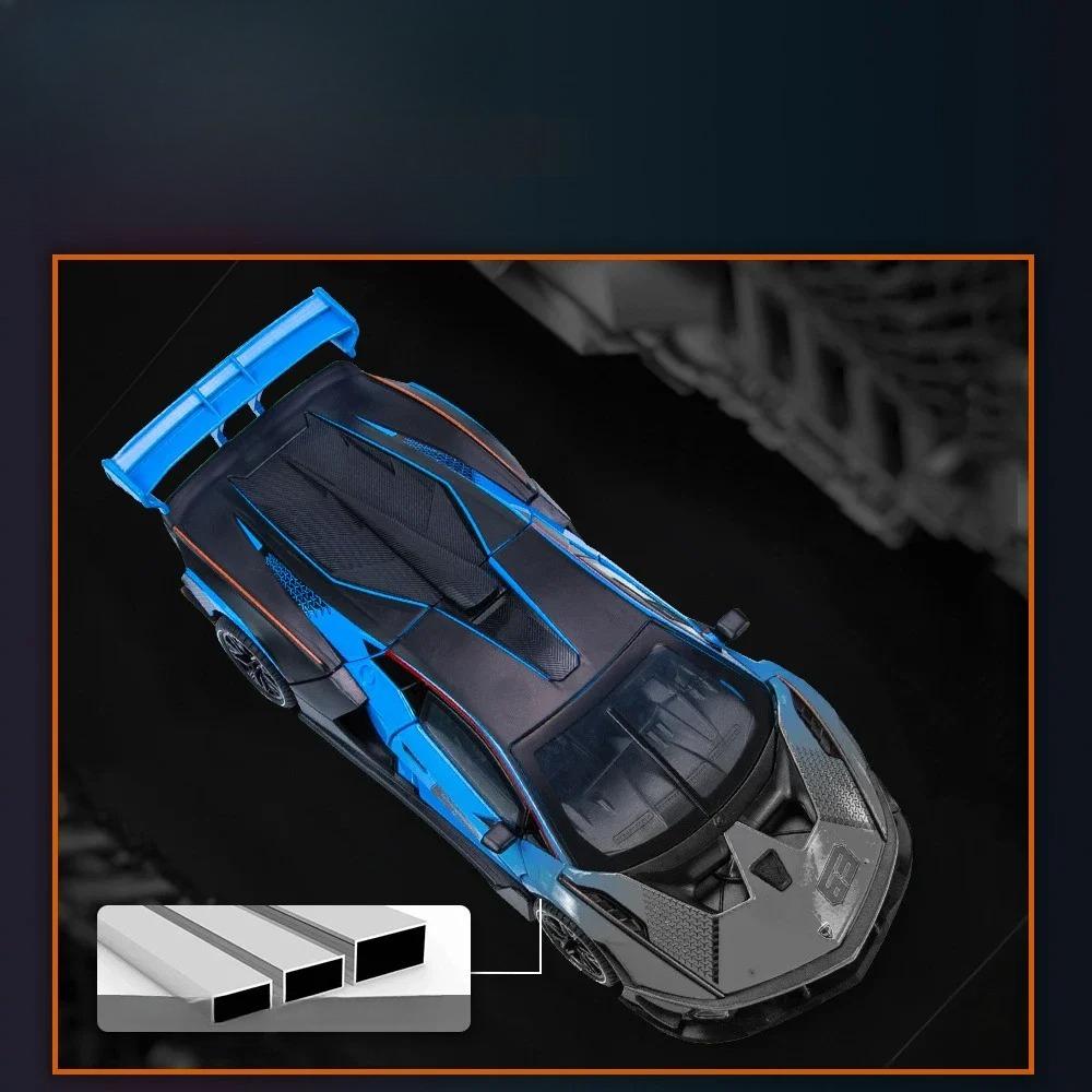 1/32 Lambos Essenza SCV12 Металлическая модель спортивного автомобиля Звук литья под давлением Супергоночный Поднимающийся хвост Горячее колесо автомобиля Для детских подарков