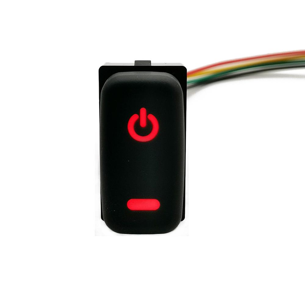 1Pc Car LED Horn View Garage Power Switch Button with Wire For Mitsubishi Outlander Pajero V73 V93 V97 Lancer EX Accessories