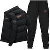 Men's Winter Stand-up Collar Cotton-Padded Jacket & Trousers Set – Thick, Warm Down Cotton Casual Wear