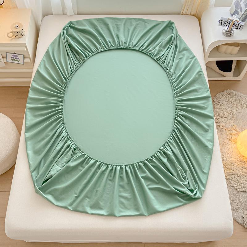 Pure Cotton Solid Color Single Product Fitted Sheet Bed Cover Dust Cover Bed Bag Protective Cover