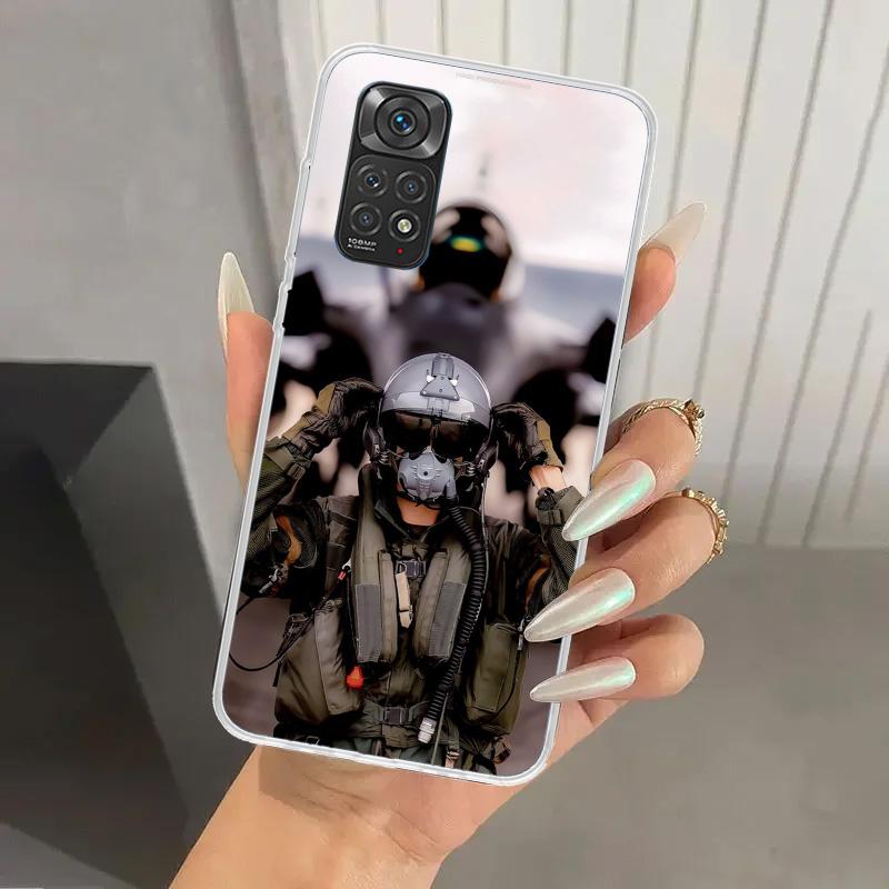 Чехол для телефона Военный самолет Военный корабль Истребитель для Xiaomi Redmi Note 15 14 14S 13 12S 12 Pro 11S 11 Plus 11T 11E 10S Мягкий Funda Pr