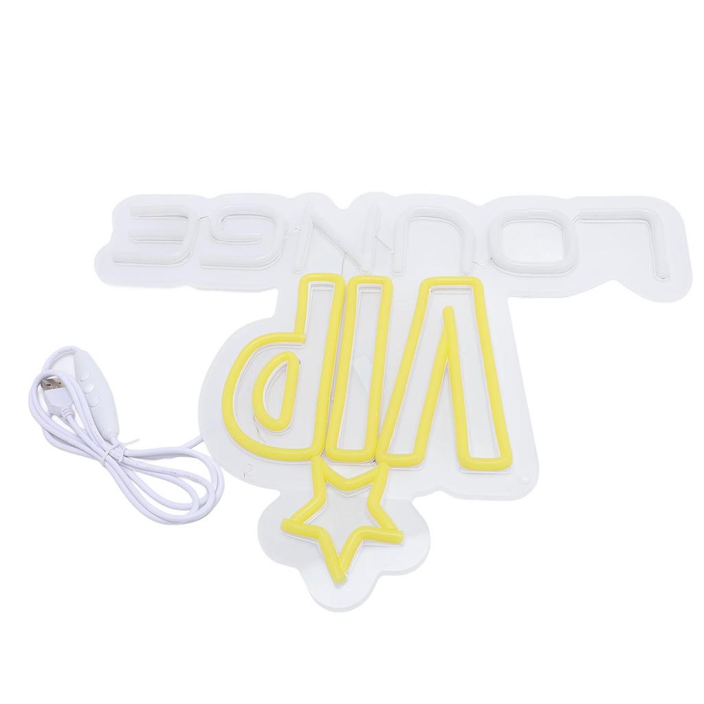 LED Neon Light VIP LOUNGE Lighting Sign for Wall Decoration Nightclub Bar Hotel Nail Salon 5V Power Interface
