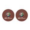 2Pcs Car Coasters Leather Water Cup Holder Mat For Alfa Romeo 4C 159 Spider Car Interior Anti Slip Water Cup Pad Tire Valve Caps wzvc44