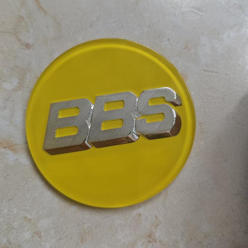 BMN1 4pcs/set 69mm Acrylic PMMA Planar Surface Stickers Car Wheel Hub Center Hub Cap for BBS 0924030 Cap Sticker Accessories