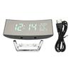 Digital Alarm Clock 1224H Display Mode Smart Light Sensor Curved Screen Dimmable LED Clock for