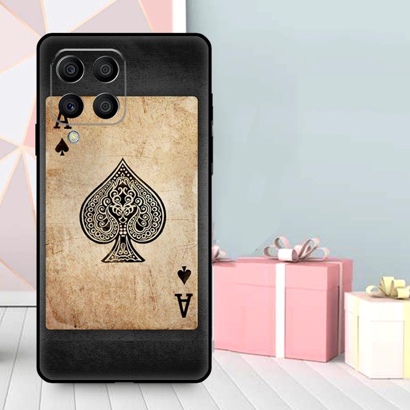 Ace of Spades Poker Case For Samsung Galaxy M36 M12 M52 M06 M16 M56 M33 M15 M55 M31 M13 M14 M53 M32 M35 M34 M54