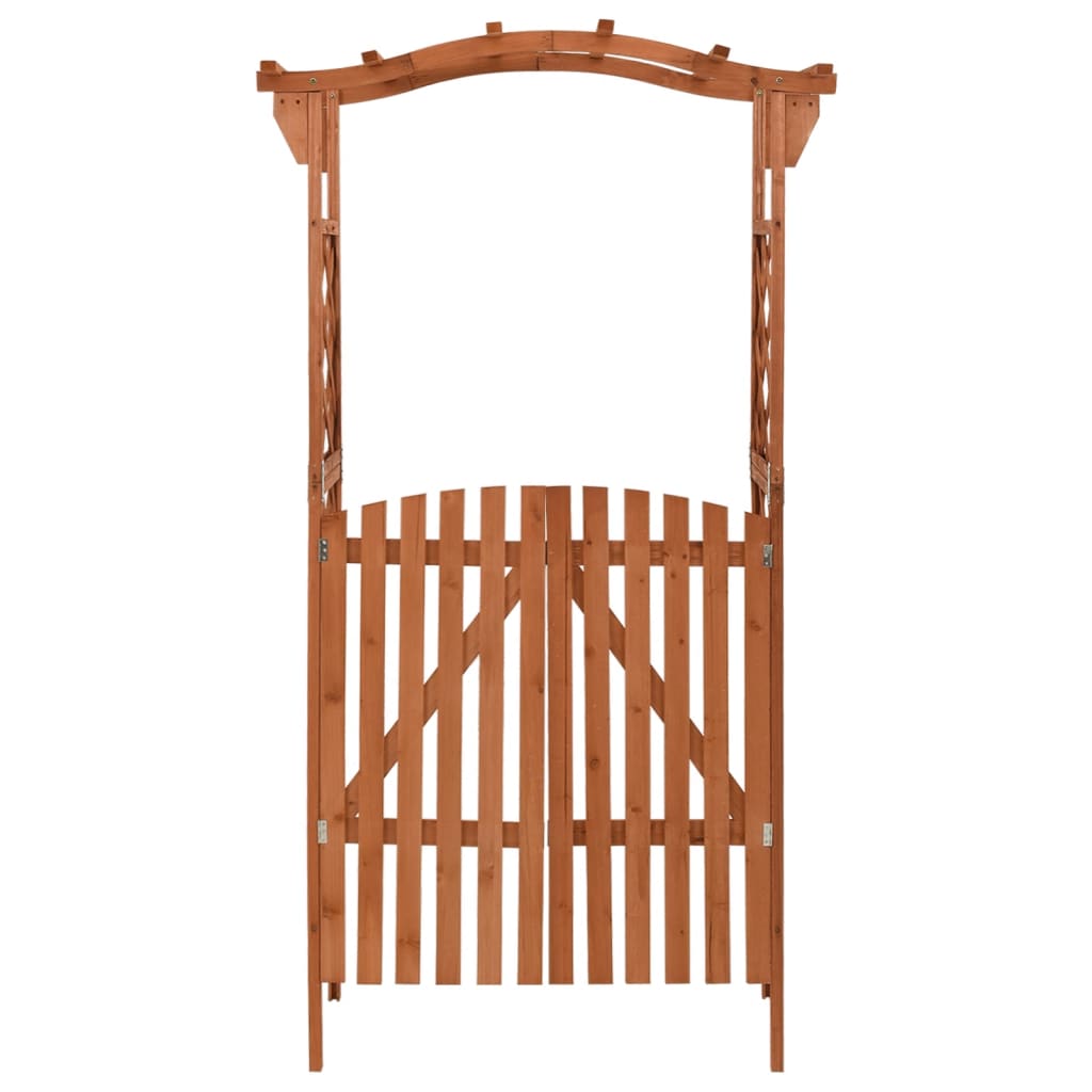 Vidaxl Pergola Z Furtką, 116X40X204 Cm, Lite Drewno Jodłowe