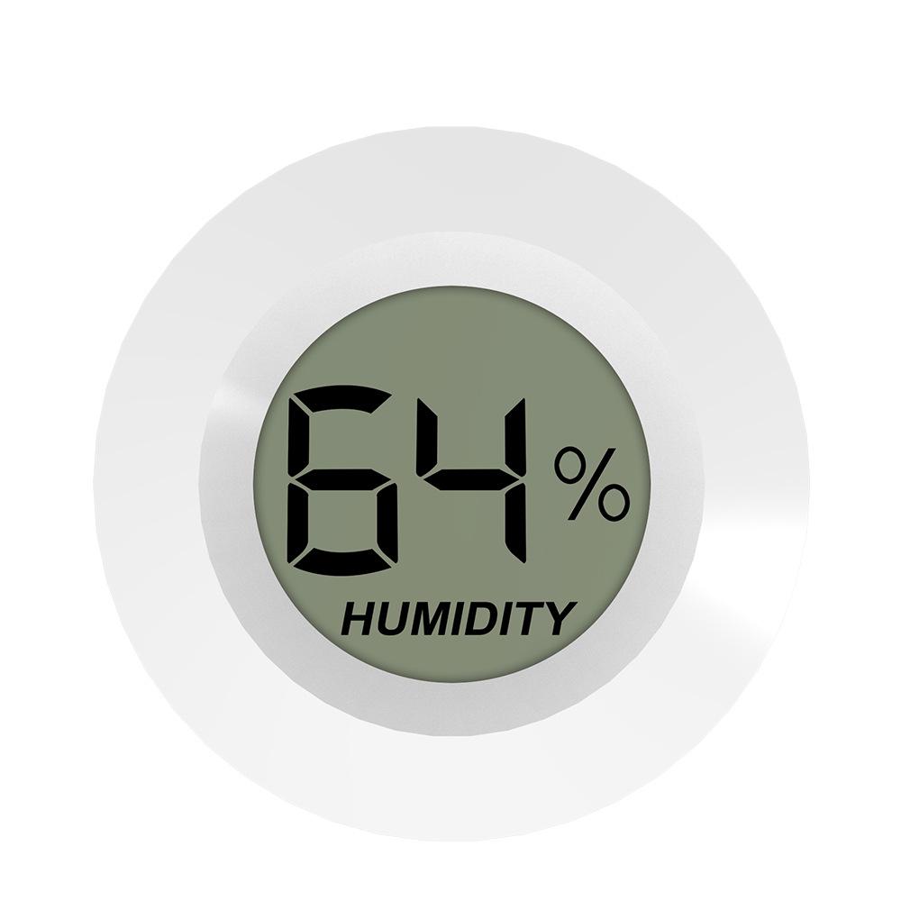 Digital Round Recessed Hygrometer for Reptile Pet Box & Cigar Humidor