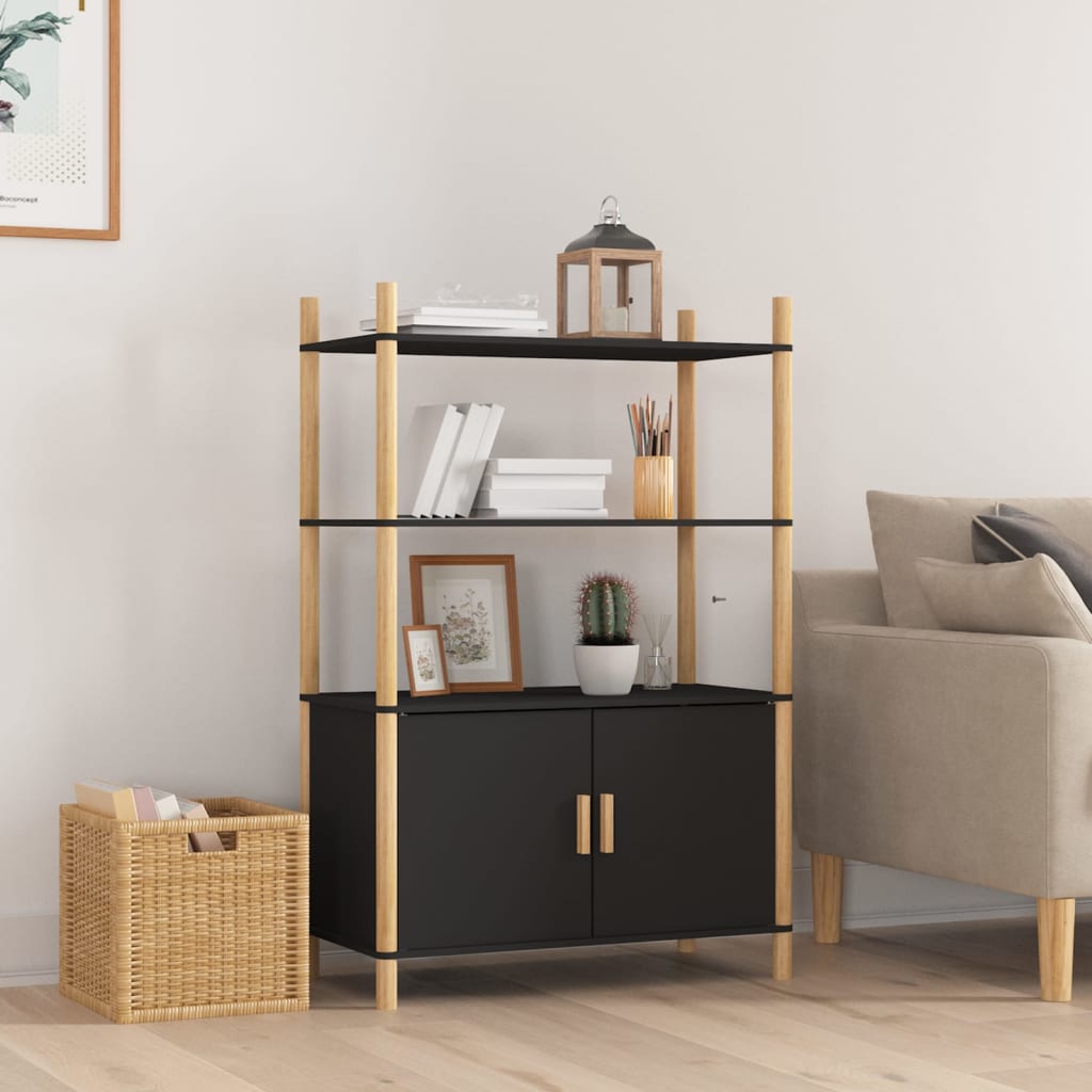 Highboard Black 80 x 40 x 121 cm Particleboard