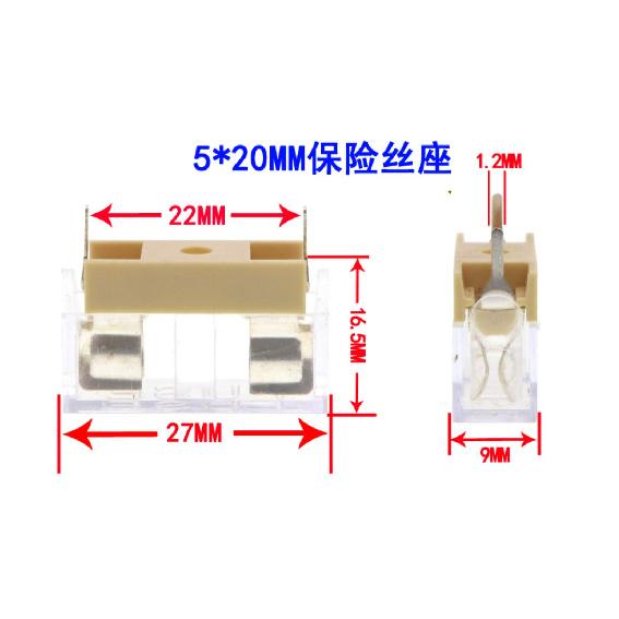 5Pcs With Transparent Cover 5*20mm 6*30mm Glass Fuse Holder Insurance Tube Socket 5x20mm 6x30mm Insurance Box 250V FUSE Fuse Holders1