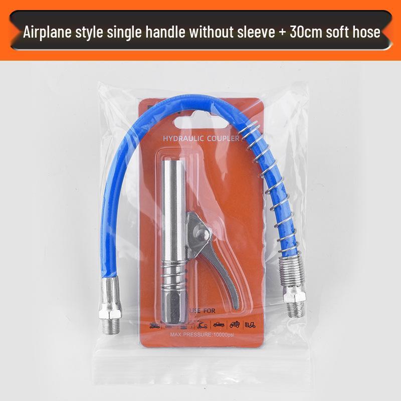 Насадка для шприца для смазки высокого давления с фиксирующими плоскогубцами и самоблокирующейся плоской головкой