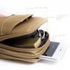 Nylon Colth Single/Double Layer Mobile Phone Bags Waist Fanny Pack Belt Waist Bag Men Phone Pouch