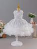 Девочки Платье Принцессы Свадебное и Для Выступлений с Блестками и Пышной Юбкой для Детей Постарше