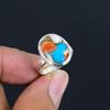 Natural Oyster Turquoise Gemstone Handmade Solid 925 Sterling Silver Oval Shape Ring Jewelry For Women