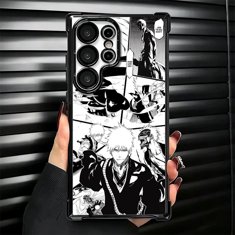Bleach Anime Ichigo Kenpachi Plating Phone Case For Samsung Galaxy S24 S25 FE S26 Edge S23 Ultra S22 S21 Plus S20 Anti-Fall Aira