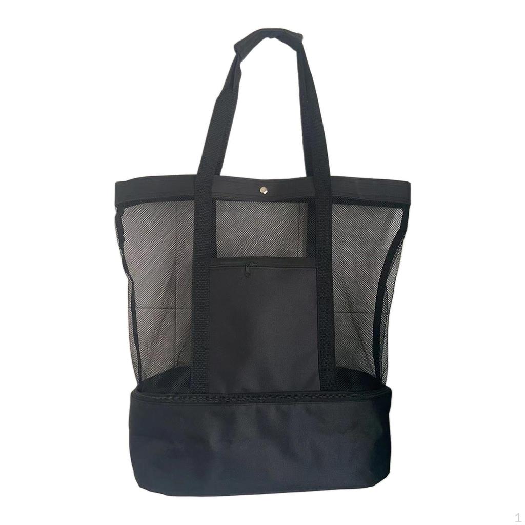 Пляжная сумка-холодильник, герметичная легкая сумка для хранения контейнера, сетка для обеда,