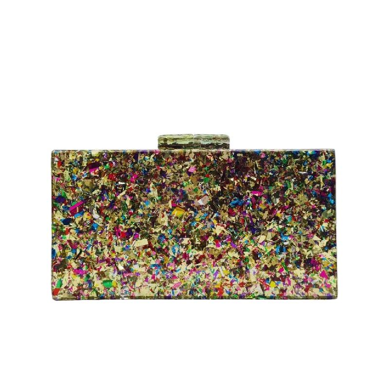 Vintage Colorful Paper Summer Chain Bag Fashion Evening Shoulder Acrylic Luxury Woman Handbag Shopper Bags Women Famous Brands