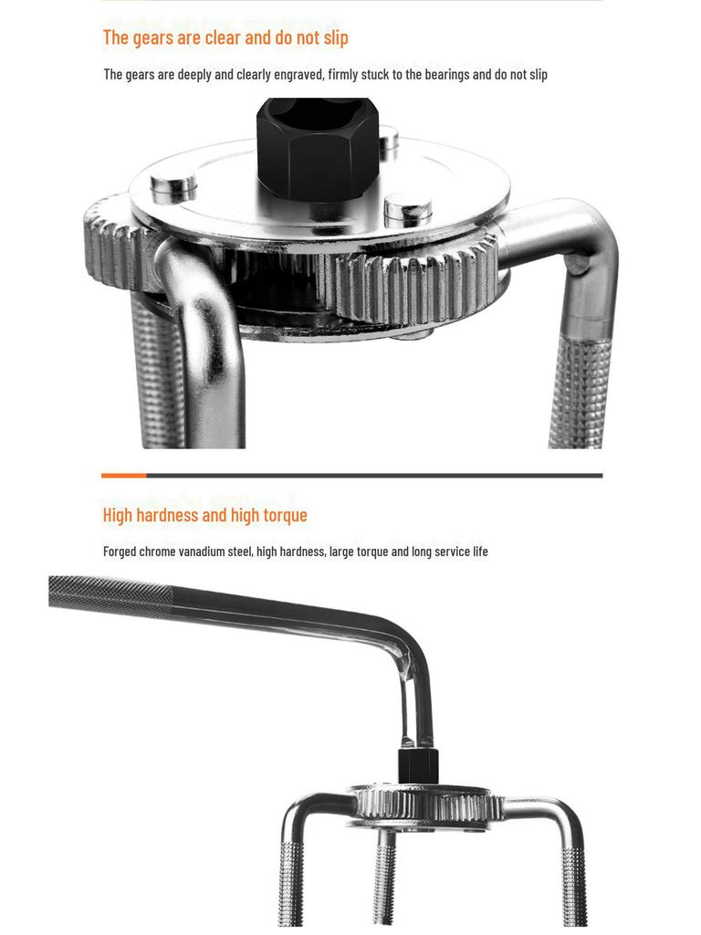Трехзубцовый цепной ключ для масляного фильтра Green Forest