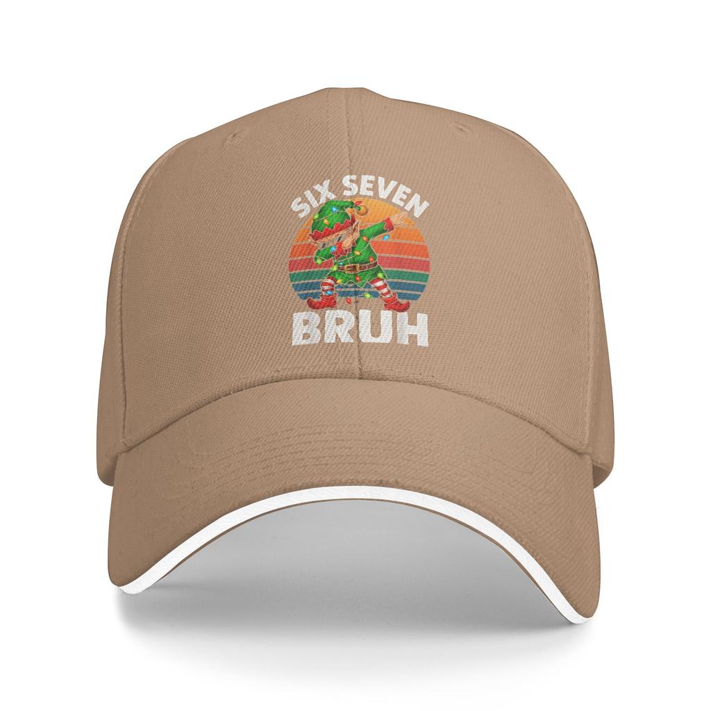 Six Seven 6 7 Meme Dabbing Elf Merry Christmas Bruh Baseball Cap Women Design Trucker Hat Spring Outdoor Sun Visor Snapback Cap