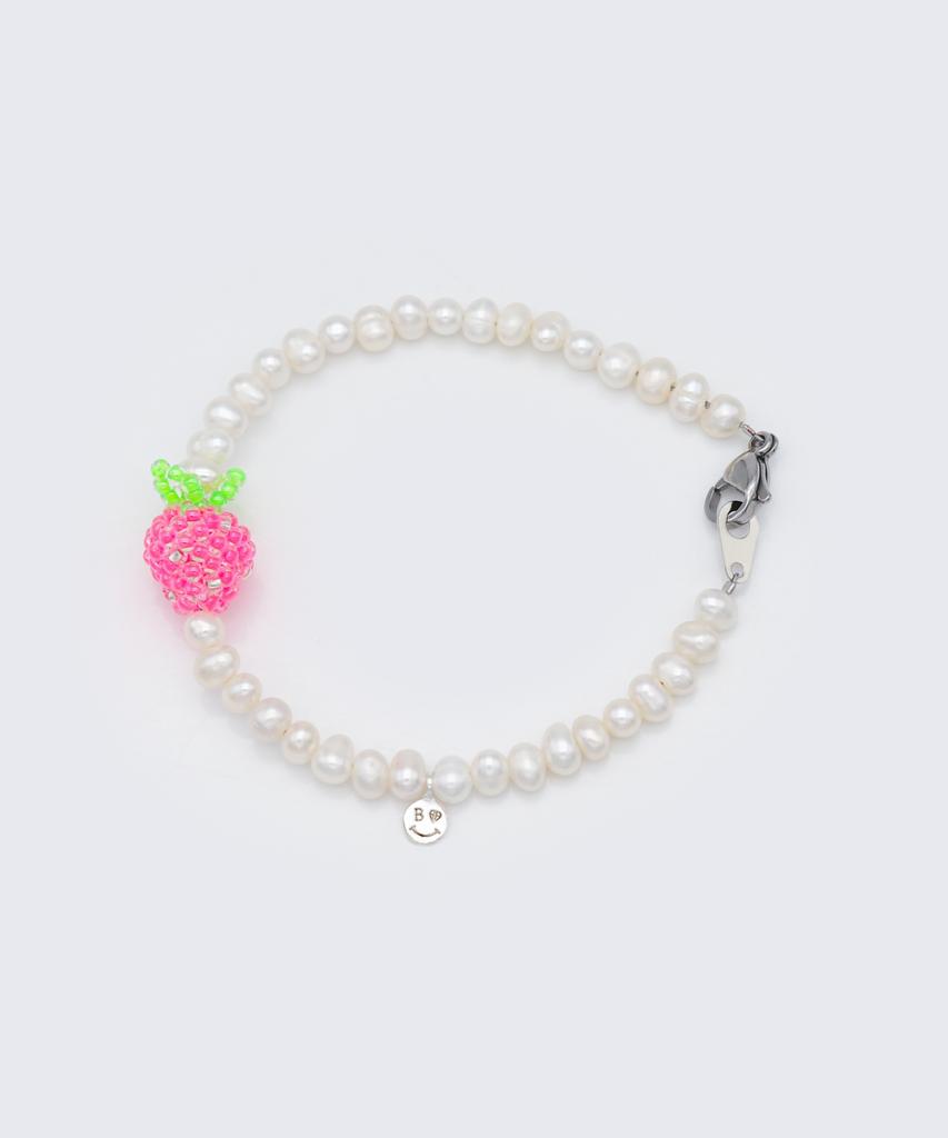Браслет Bonbeau Juicy Fresh с жемчугом, цветными бусинами и подвеской-фруктом, браслет из пресноводного жемчуга