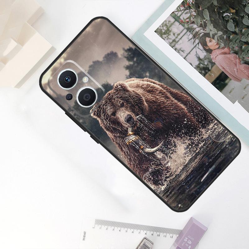 Чехол с изображением гризли для OPPO Reno 8T 4Z 5Z 11F 10 Pro 4 5 6 8 7 Lite OPPO Find X6 X5 Pro X2 X3 Neo