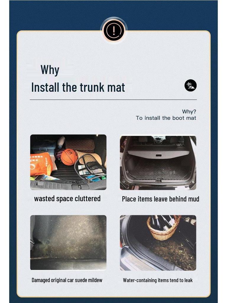 Changan Индивидуальный коврик в багажник из ТПЭ: Водонепроницаемый вкладыш заднего отделения для CS55, Yidong, CS75 и CS35