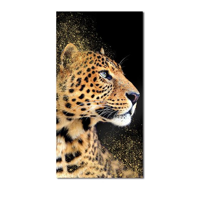 Черный золотой лев постеры с животными современный домашний декор холст живопись настенные художественные картины для гостиной декоративные принты БЕЗ РАМКИ