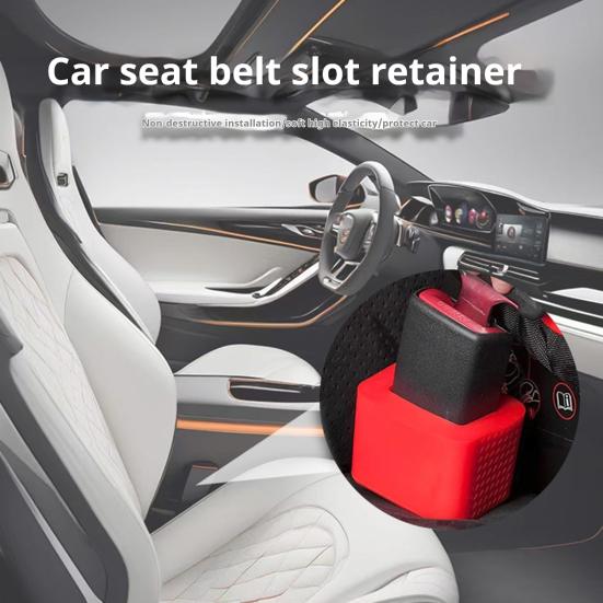Car Seat Belt Buckles Holder Silicone Seat Belt Buckles Booster for Rear Seats Easy Access Safety Seat Belt Car Accessory for Kids