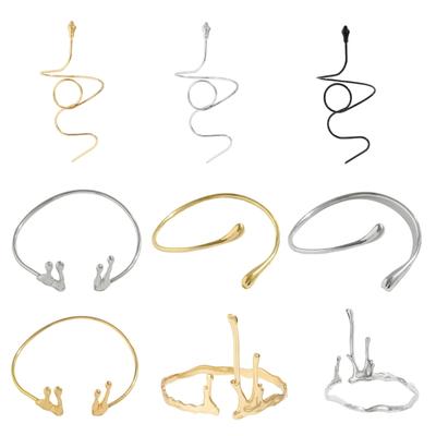 Плавкий браслет-манжета на руку для девочек-подростков, простой спиральный открытый браслет