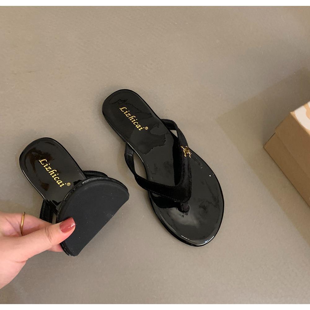 Роскошные бархатные шлепанцы женские дизайнерские темно-красные велюровые тапочки женские плоские сандалии-вьетнамки летняя повседневная обувь