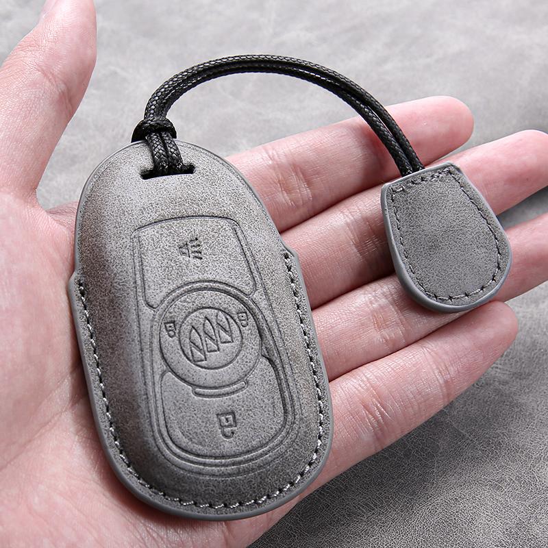 Leather Car Remote Key Case Cover Shell for Buick Verano Envision Avenir Lacrosse Regal Encore Excelle Enclave Anthem Cascada