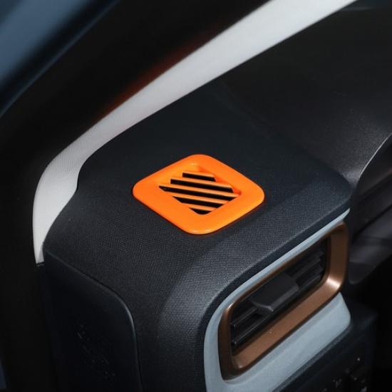2PCS Orange Inner Dashboard Air Outlet Trim Frame For Ford Maverick -