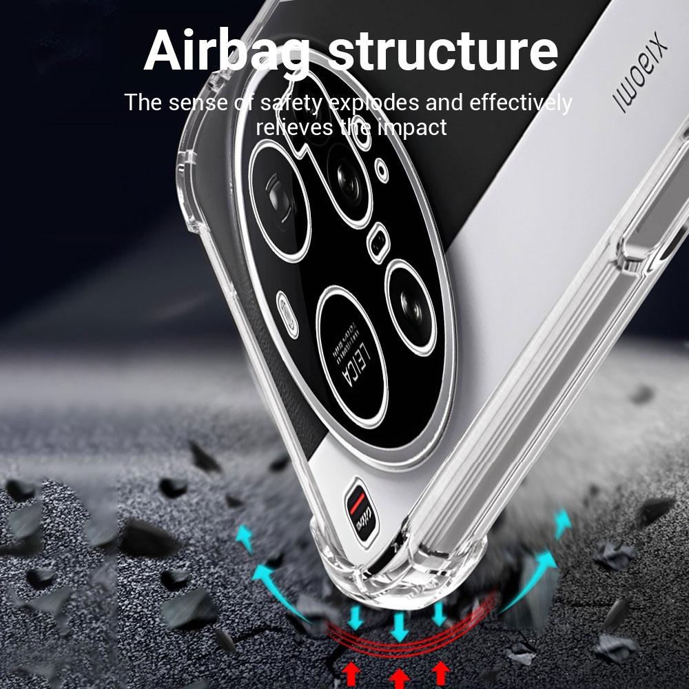 Для Xiaomi 15 Ultra Mi 15Pro Чехол Прозрачный Противоударный Подушка безопасности ТПУ Силиконовый Мягкий Чехол для телефона Для Xiaomi 15 Pro Задняя крышка Fundas