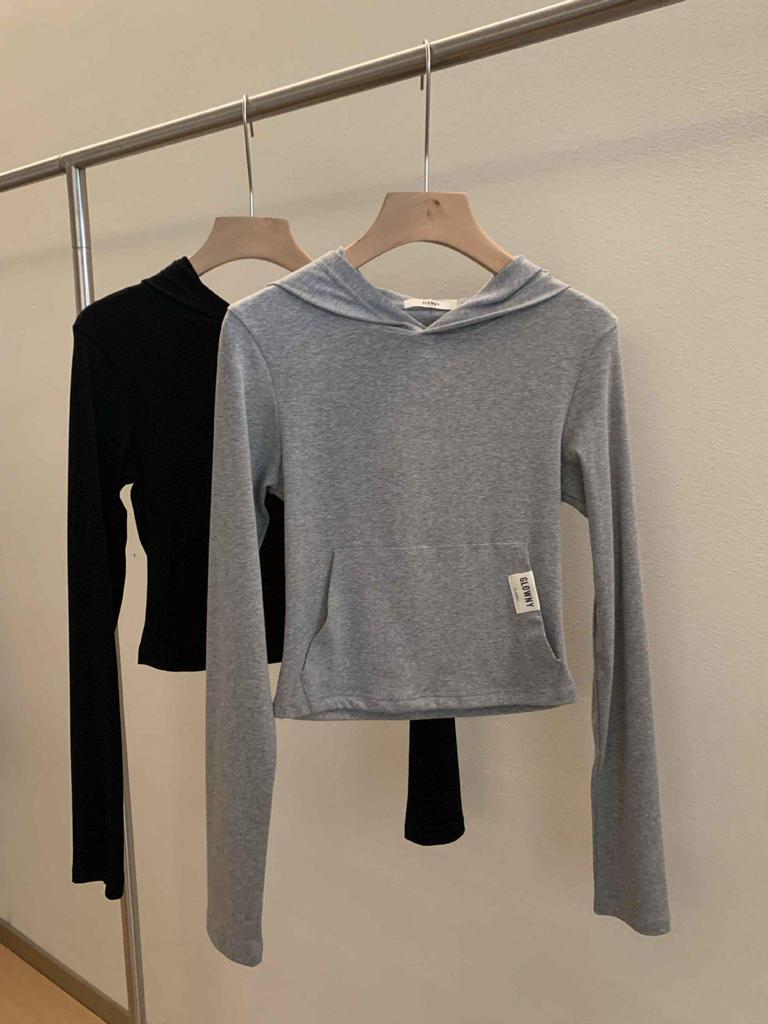 2024 Retro Glow Slim Hooded Осенняя толстовка: Повседневный корейский хлопковый топ