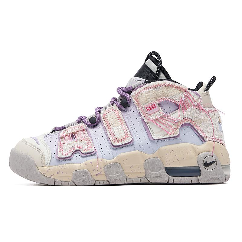 Nike Кроссовки Air More Uptempo Винтажные Баскетбольные Женские Средние Белый/Фиолетовый/Розовый FJ1387-001(КомандаH-S-BOX)