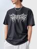 Unisexs Summer 100 Pure Cotton Fashionable Casual Sports Loose Letter Pattern Printed Round Neck Short Sleeved Tshirt Top