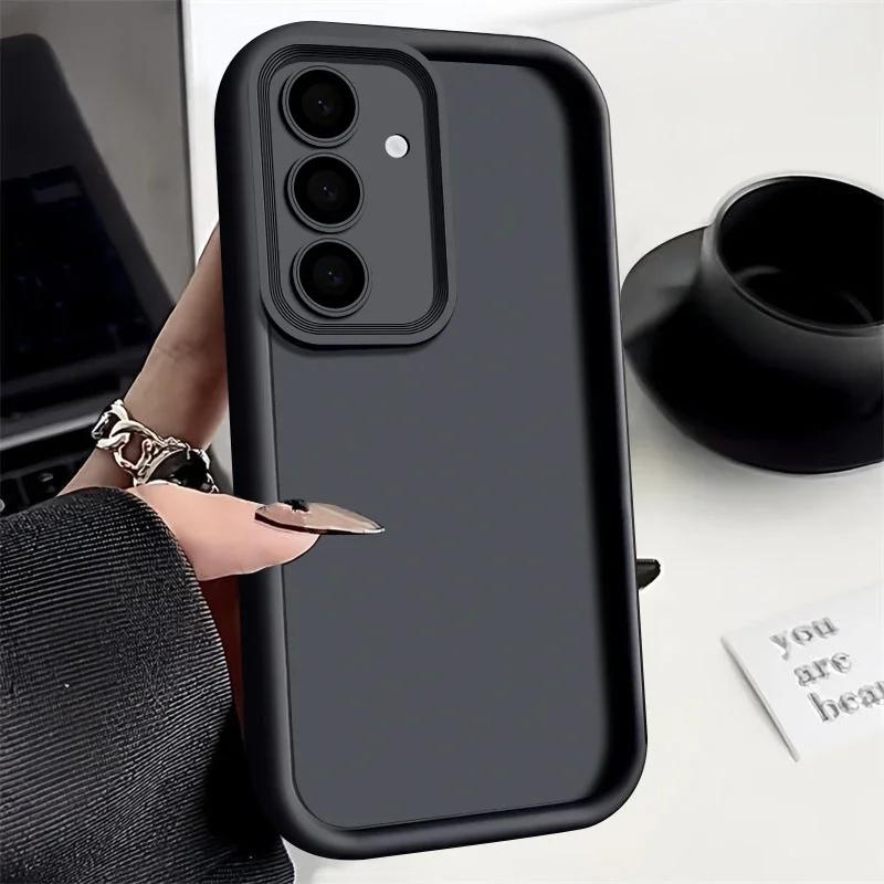 Для Samsung Galaxy A05S A15 A25 A35 A55 A06 A16 A26 A36 A56 S23 S24 FE S25 Ultra Plus Мягкий чехол Силиконовый чехол для телефона Конфетный цвет