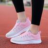 Light Knitted Women Casual Sneakers Fashion Lace-up Running Sports Shoes Mesh Flats Breathable Trainers