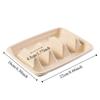 50Pcs Biodegradable Taco Holder 3 Compartments Taco Serving Tray Disposable Taco Plates  Restaurant