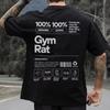 Мужская большая хлопковая футболка 2025Gym Mouse Muscle Mom, забавная футболка для тяжелой атлетики, упражнений и фитнеса, мужская летняя футболка свободного кроя