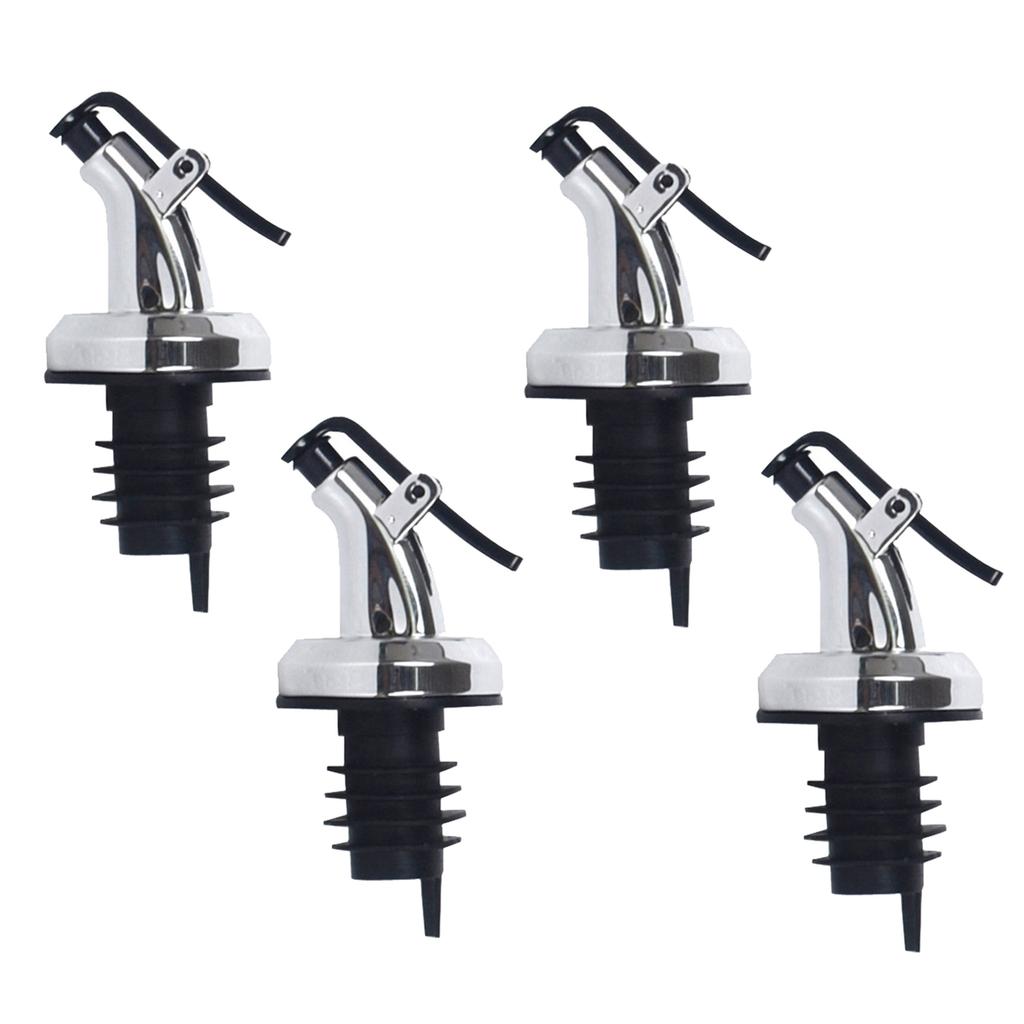 Set of 4 Leak proof Oil Bottle Stopper Liquor Dispenser Plastic Material Wine Pourer Lock Plug Cap Wine Bottle Pourer