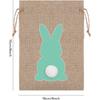 18pcs Bunny Durable Burlap Gift Bags Gift Wrap Drawstring for Easter Candy with Twine Present Pouches Easter Party Favors