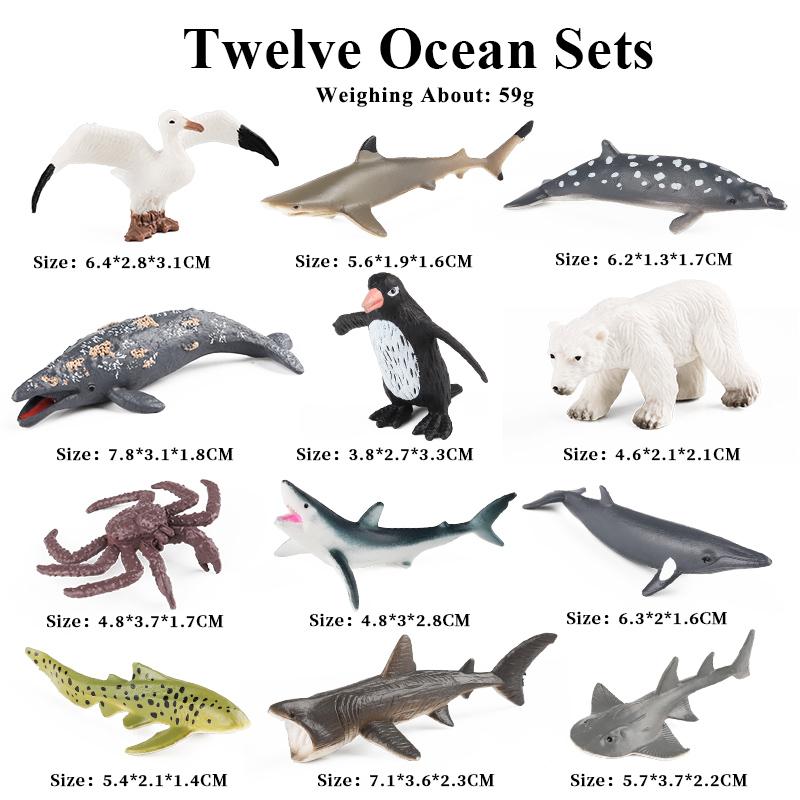 Oenux Монтессори Миниатюрный Лев Акула Лошадь Динозавр Животные Модель Набор Фигурки Фигурка Зоопарк Милый Образование Детская Игрушка Подарок
