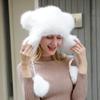 Женские зимние теплые шапки из искусственного меха, имитирующие монгольские уши