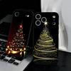 Чехол для телефона 'Рождественская елка' для IPhone 17 Air 16 E Pro Max 15 14 13 Mini 12 Pro 11 Max Plus Черный Мягкий